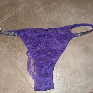 victorias secret purple sequin panties